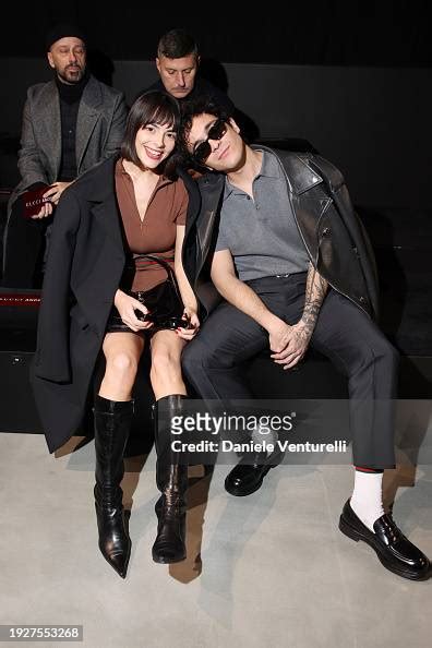 Sara Marino and Tananai attend the Gucci Ancora Fashion Show 